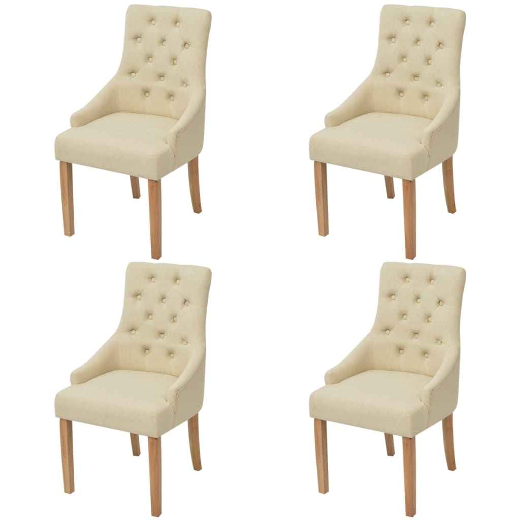 vidaXL Cadeiras de jantar 2 pcs tecido cinzento-claro